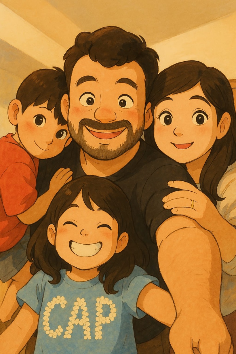 Angad with his family